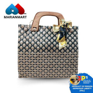 Golden Diamond Weaved Bag