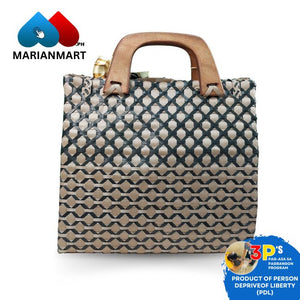 Golden Diamond Weaved Bag