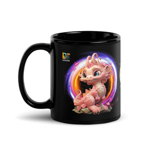 Chinese Zodiac Dragon Black Glossy Mug