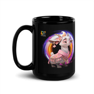 Chinese Zodiac Goat Black Glossy Mug