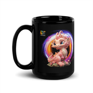 Chinese Zodiac Dragon Black Glossy Mug