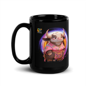 Chinese Zodiac Ox Black Glossy Mug