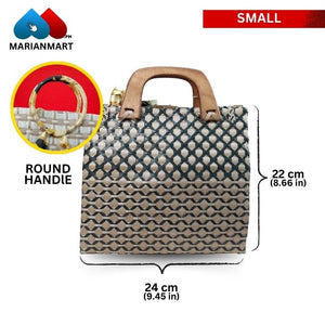 Golden Diamond Weaved Bag